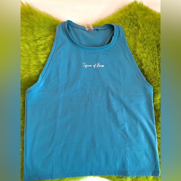 SOLD 1st Phorm Venture Leggings & Training Workout Tank Set | Steel Blue | M/L - Picture 4 of 10